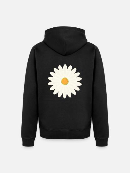 Margerite blossom - Unisex Premium Organic Zip Hoodie - black