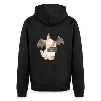 Rabbit Mignon de chauve-souris - Veste à capuche bio Premium Unisexe - noir - Dos - Nico (187cm)