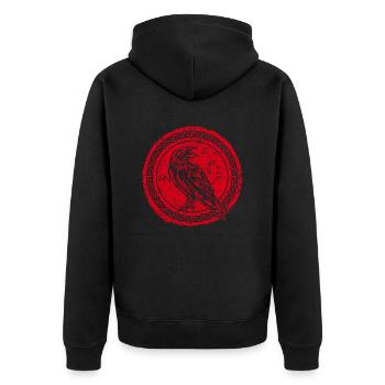 Viking Odin Rabe Hugin Munin Mythologie nordique - Veste à capuche bio Premium Unisexe - noir - Dos - Nico (187cm)