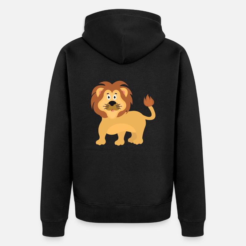 Lion - Veste à capuche bio Premium Unisexe - noir