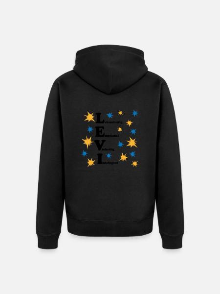 Levi - Unisex Premium Bio Zip Hoodie - Schwarz