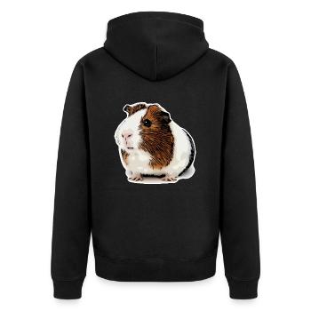 cochon d’Inde doux - Veste à capuche bio Premium Unisexe - noir - Dos - Nico (187cm)