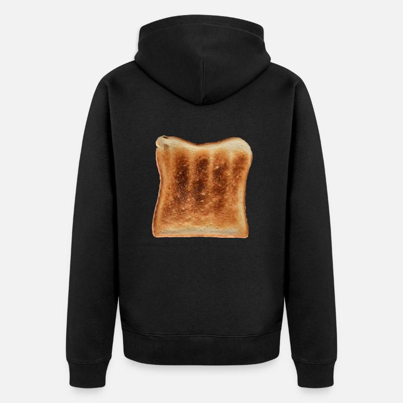 Toast - Pain blanc simplement grillé - Veste à capuche bio Premium Unisexe - noir