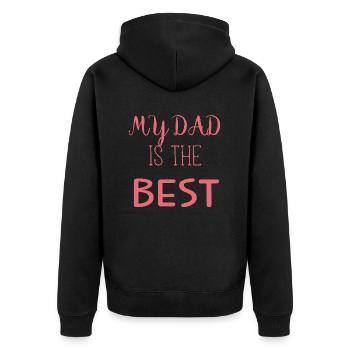 dad - Veste à capuche bio Premium Unisexe - noir - Dos - Nico (187cm)
