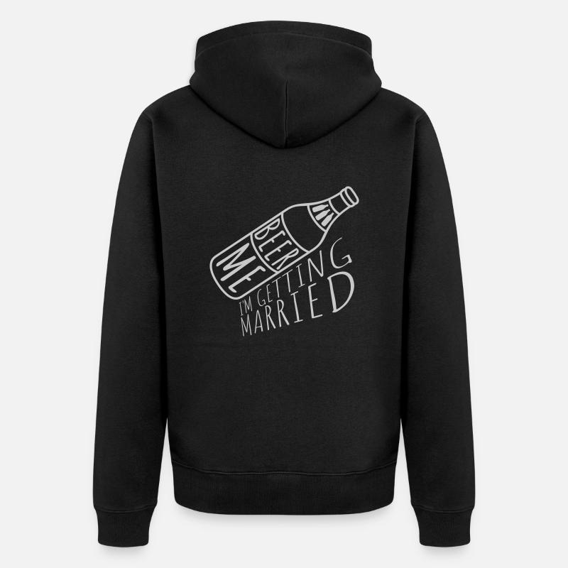 Beer Me Me marier - Veste à capuche bio Premium Unisexe - noir