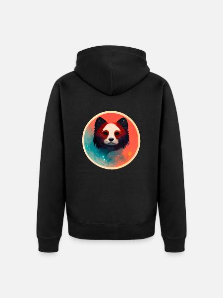 Bear - Unisex Premium Organic Zip Hoodie - black