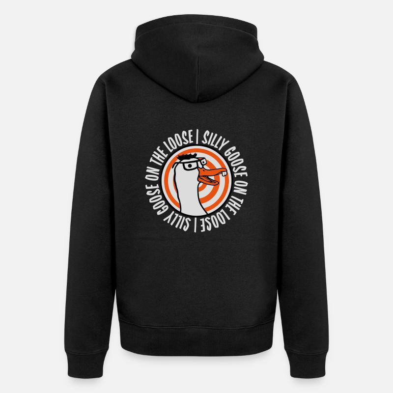 oie en liberté - Veste à capuche bio Premium Unisexe - noir
