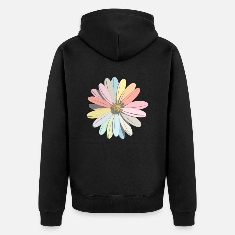 Fleur - Veste à capuche bio Premium Unisexe - noir