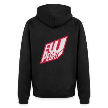 ew people citation drôle - Veste à capuche bio Premium Unisexe - noir - Dos - Nico (187cm)