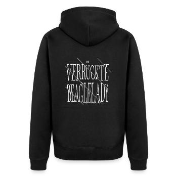 welpe lieblingshund hundefreund boxer geburtstag - Unisex Premium Bio Zip Hoodie - Schwarz - Hinten - Nico (187cm)