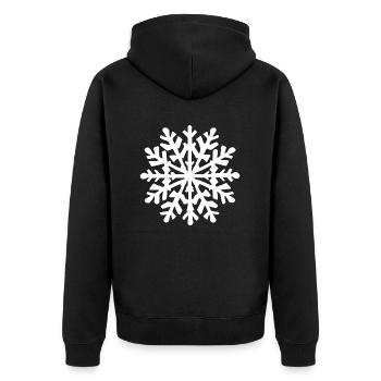 Snowflake Snow Winter Christmas Cold 4 - Unisex Premium Organic Zip Hoodie - black - Back - Nico (187cm)