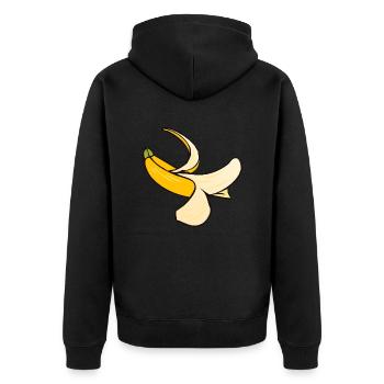 banane - Veste à capuche bio Premium Unisexe - noir - Dos - Nico (187cm)