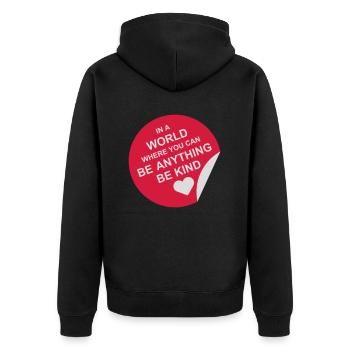 Vous pouvez être gentil - Veste à capuche bio Premium Unisexe - noir - Dos - Nico (187cm)