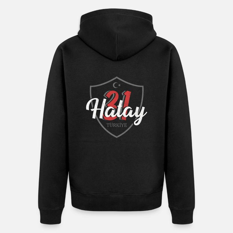 Hatay - Veste à capuche bio Premium Unisexe - noir