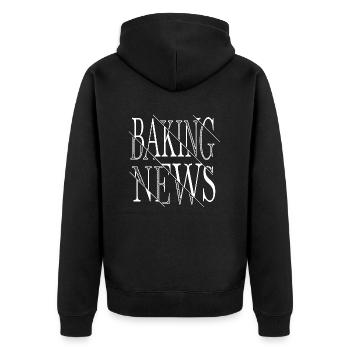 birthday present chefowner cooking cook - Unisex Premium Bio Zip Hoodie - Schwarz - Hinten - Nico (187cm)