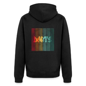 Drôle Vintage Retro Darts Chemise Dart Dart DART - Veste à capuche bio Premium Unisexe - noir - Dos - Nico (187cm)