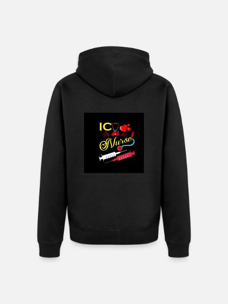 Conception de l’injection infirmière - Veste à capuche bio Premium Unisexe - noir