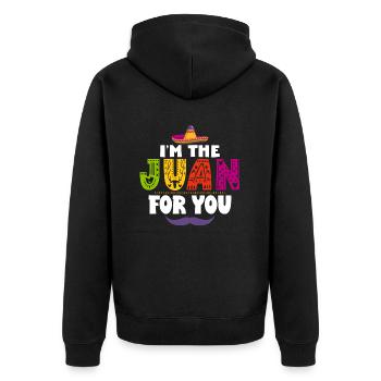 I'm The Juan For You Party Cinco De Mayo - Unisex Premium Bio Zip Hoodie - Schwarz - Hinten - Nico (187cm)