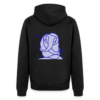 Tout le monde veut le bonheur. Les câlins ne connaissent pas de frontières - Veste à capuche bio Premium Unisexe - noir - Dos - Nico (187cm)