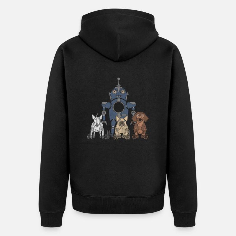 Robot - Veste à capuche bio Premium Unisexe - noir