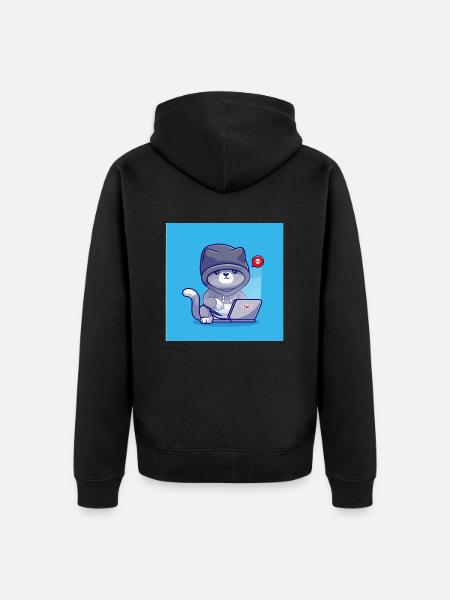 hacker design - Veste à capuche bio Premium Unisexe - noir