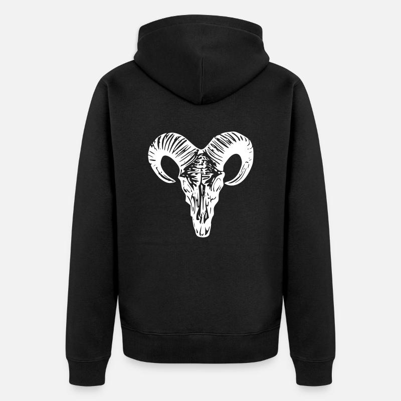 Saké de chèvre - Veste à capuche bio Premium Unisexe - noir