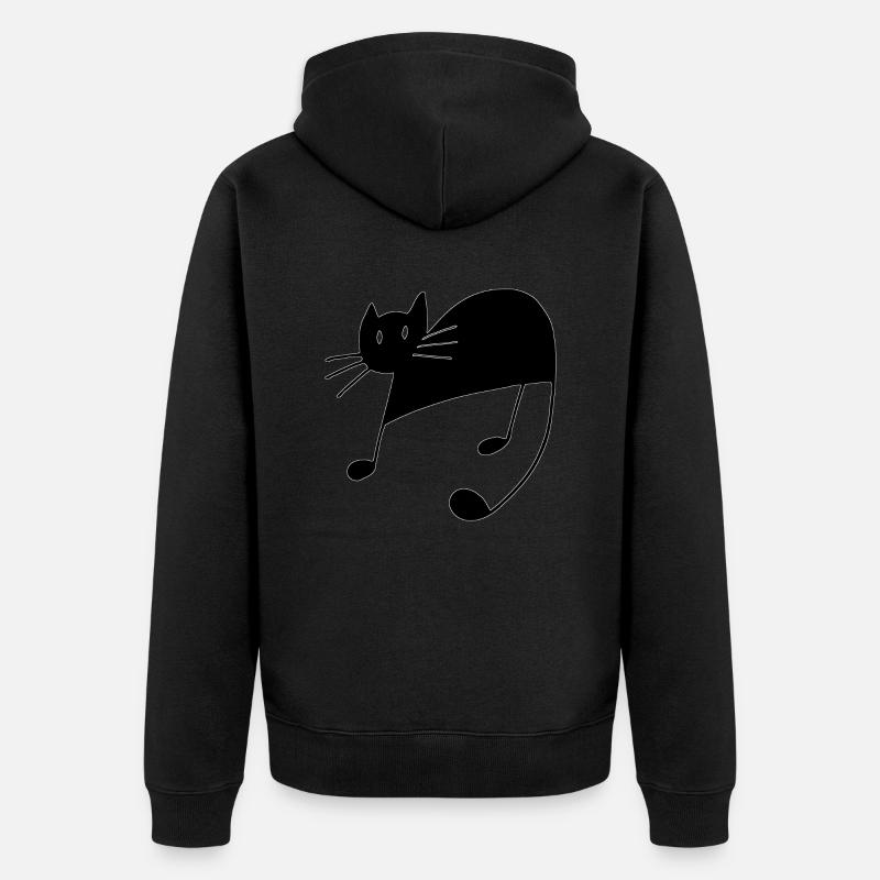 Chat - Veste à capuche bio Premium Unisexe - noir