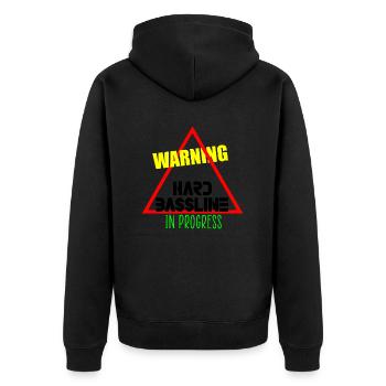 Citation de ligne de basse dure - Veste à capuche bio Premium Unisexe - noir - Dos - Nico (187cm)