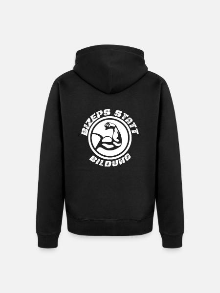 spreadshirtdesign 16 - Unisex Premium Bio Zip Hoodie - Schwarz