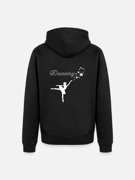 Dancing Dance Music - Unisex Premium Organic Zip Hoodie - black