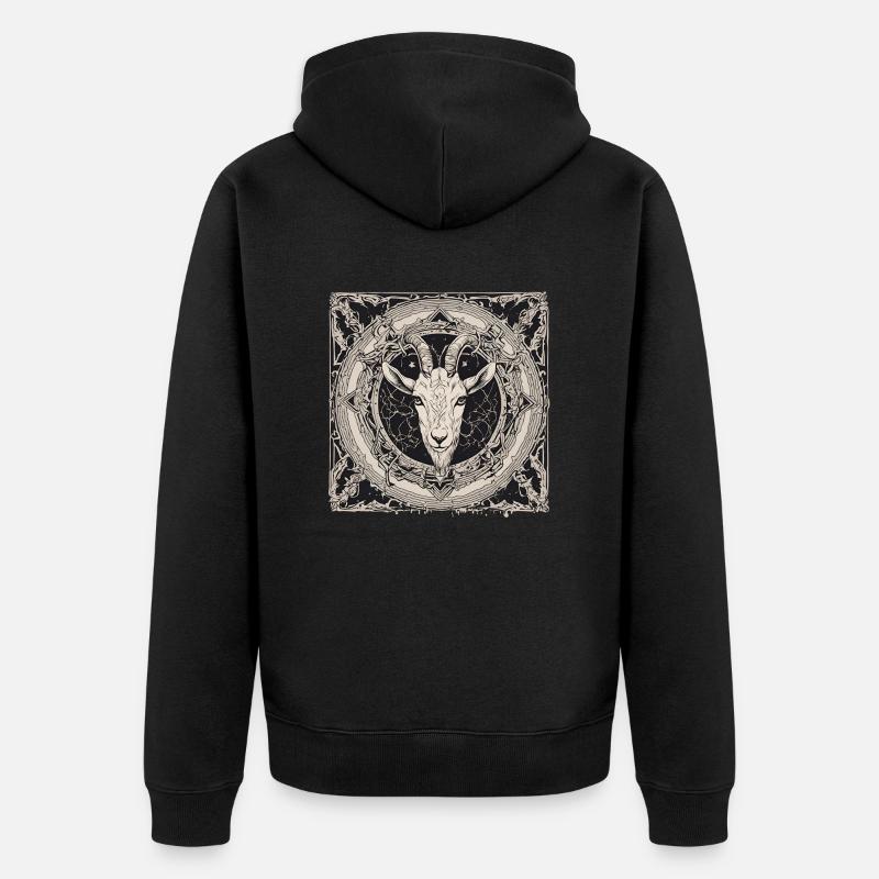 Chèvre - Veste à capuche bio Premium Unisexe - noir