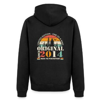 2014: Vintage Legend for the 10th Anniversary - Unisex Premium Organic Zip Hoodie - black - Back - Nico (187cm)