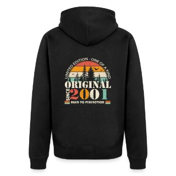 2001: Vintage Legend for the 23rd Anniversary - Unisex Premium Organic Zip Hoodie - black - Back - Nico (187cm)