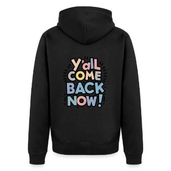Vous revenez tous maintenant ! - Veste à capuche bio Premium Unisexe - noir - Dos - Nico (187cm)