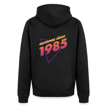 Rétro - Awesome since 1985 - Veste à capuche bio Premium Unisexe - noir - Dos - Nico (187cm)