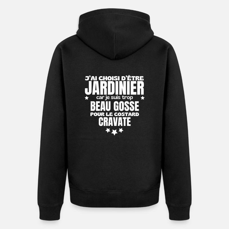 JARDINIER BEAU GOSSE - Veste à capuche bio Premium Unisexe - noir