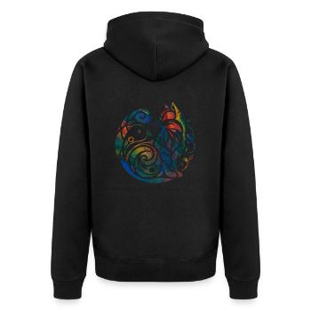 chat chat chats animal de compagnie mignonne animal mignon - Veste à capuche bio Premium Unisexe - noir - Dos - Nico (187cm)