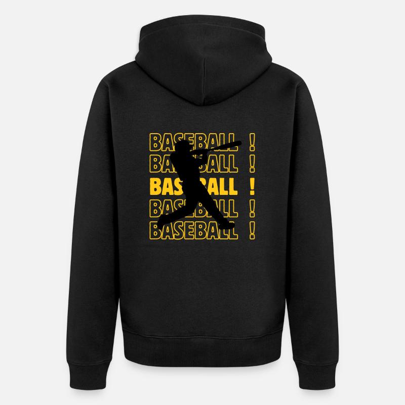 Base-ball baseball baseball - Veste à capuche bio Premium Unisexe - noir