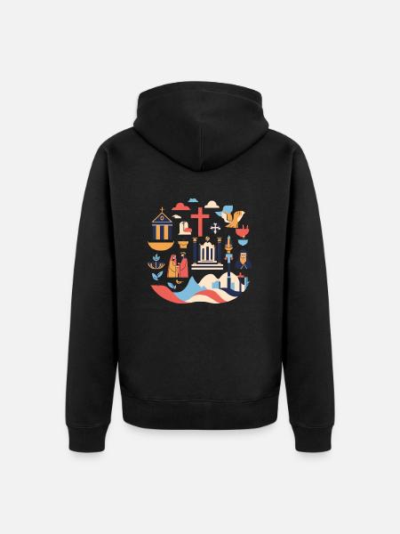 biblique 4 - Veste à capuche bio Premium Unisexe - noir