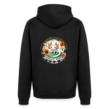 Maman axolotl - Veste à capuche bio Premium Unisexe - noir - Dos - Nico (187cm)