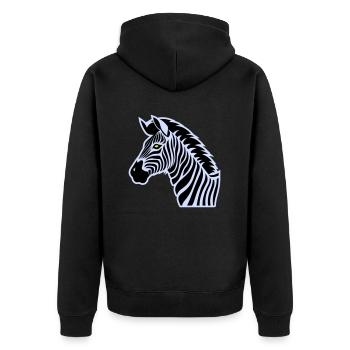 zèbre - Veste à capuche bio Premium Unisexe - noir - Dos - Nico (187cm)