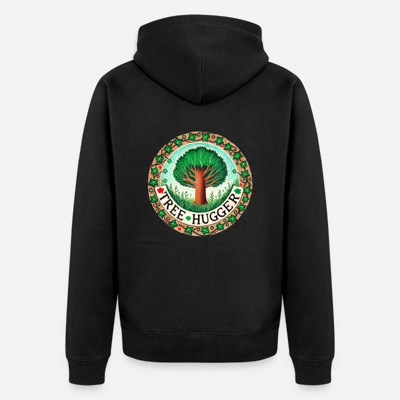 Câlin d’arbre - Veste à capuche bio Premium Unisexe - noir