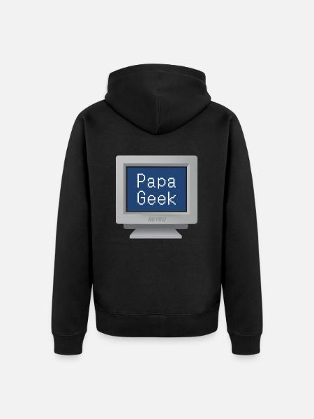 CRT Design - Geek Dad - Unisex Premium Organic Zip Hoodie - black