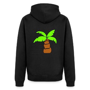 Palme Insel Baum Strand Urlaub Kokosnuss Meer Cool - Veste à capuche bio Premium Unisexe - noir - Dos - Nico (187cm)