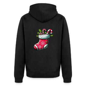 Chaussette de Noël - Veste à capuche bio Premium Unisexe - noir - Dos - Nico (187cm)