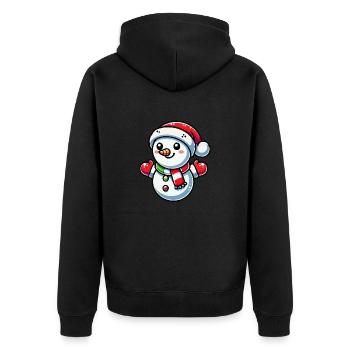 Bonhomme de neige - Veste à capuche bio Premium Unisexe - noir - Dos - Nico (187cm)