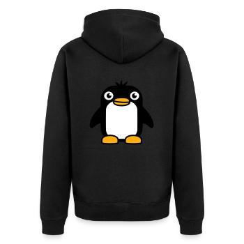 Pingouin a l’air mignon bébé enfant petit mignon doux - Veste à capuche bio Premium Unisexe - noir - Dos - Nico (187cm)