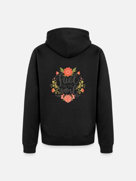 Carburant pour l’âme - Veste à capuche bio Premium Unisexe - noir