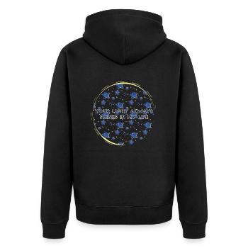 Inspirer l’amour : art des motifs étoilés - Veste à capuche bio Premium Unisexe - noir - Dos - Nico (187cm)