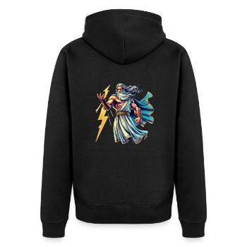 Bande dessinée Zeus - Veste à capuche bio Premium Unisexe - noir - Dos - Nico (187cm)